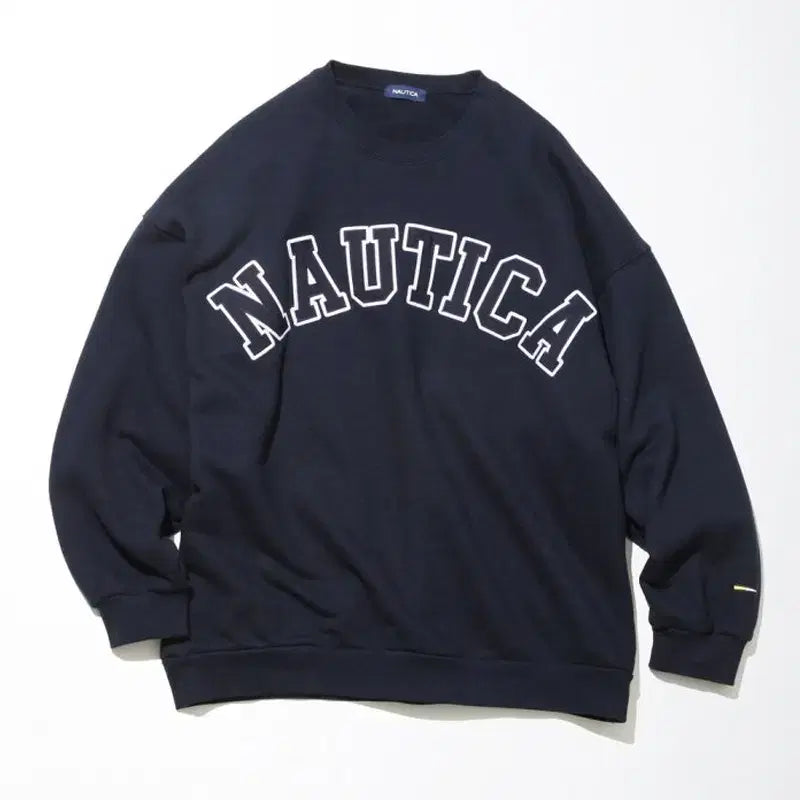 [BUNJANG] Nautica Japan Arch Big Logo Embroidered Sweatshirt / 노티카재팬 아치 빅로고 자수 맨투맨 s~xl 새상품 특가