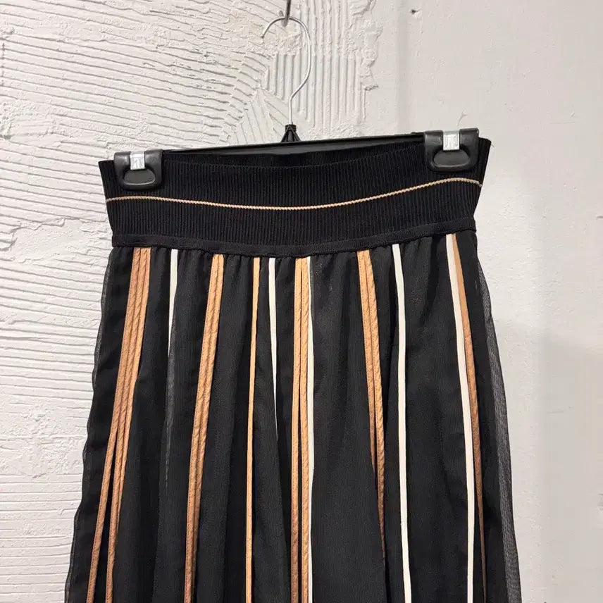 [BUNJANG] System Long Chiffon Skirt / 시스템 허리밴딩 롱쉬폰 스커트
