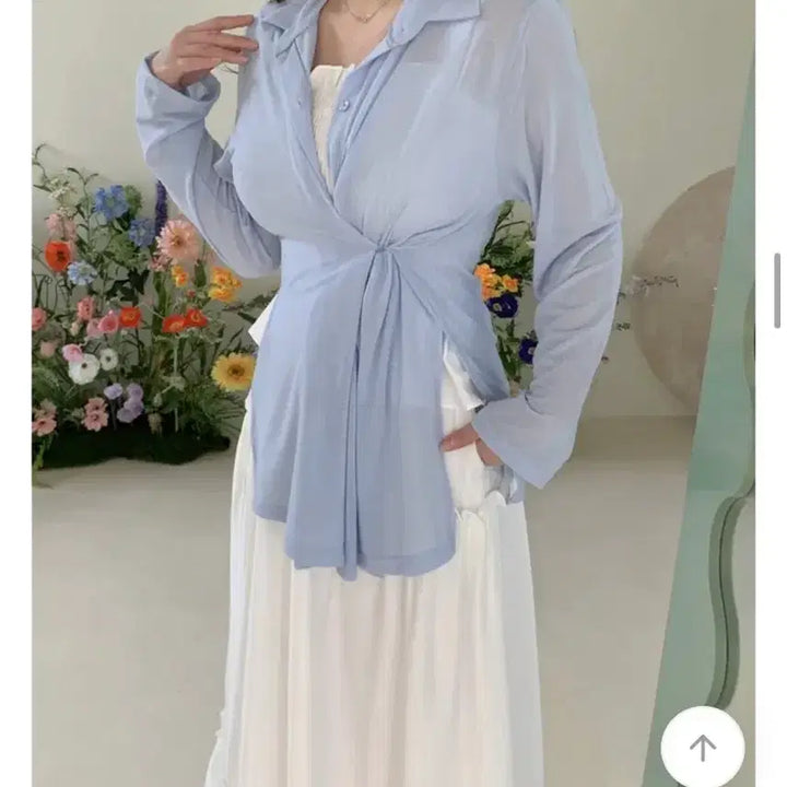 [BUNJANG] Flat Per Have Shirt (Sky Blue) / 새상품) 플랫퍼 헤브셔츠 (소라)