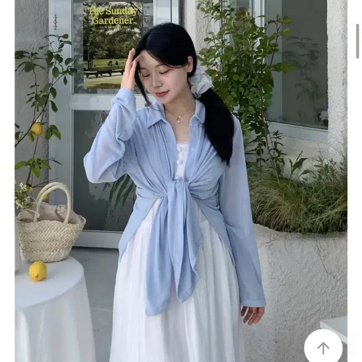 [BUNJANG] Flat Per Have Shirt (Sky Blue) / 새상품) 플랫퍼 헤브셔츠 (소라)