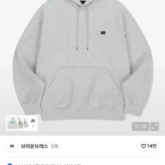 [SOLD OUT] 브라운브레스 후드티
