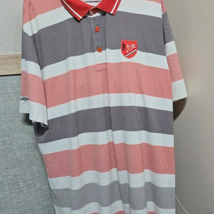 [BUNJANG] JOX Striped Short Sleeve Polo Shirt (Size 110) / JOX 스트라이프 반팔 카라티 110