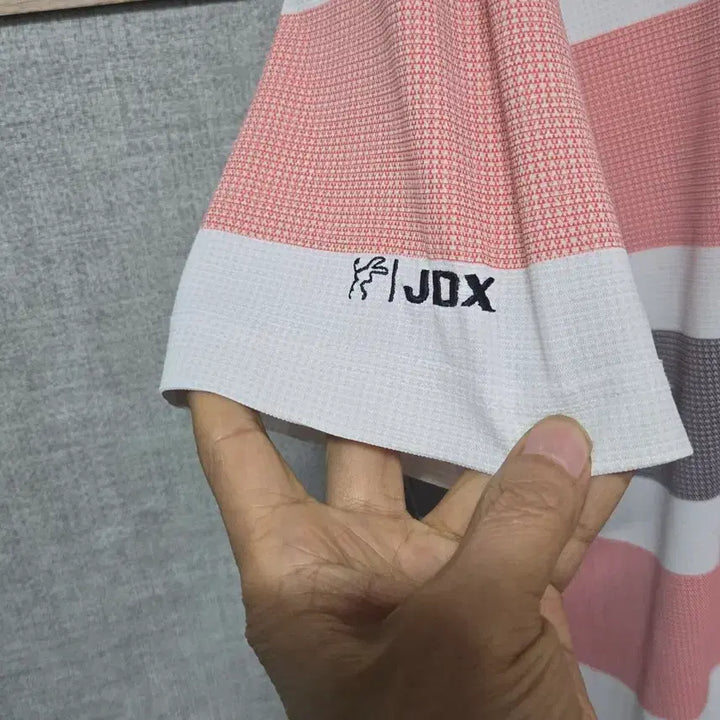 [BUNJANG] JOX Striped Short Sleeve Polo Shirt (Size 110) / JOX 스트라이프 반팔 카라티 110