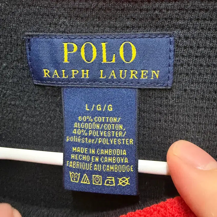 [BUNJANG] Polo Ralph Lauren Waffle Long Sleeve Shirt / 폴로 최신라벨 와플 긴팔 롱슬리브 L
