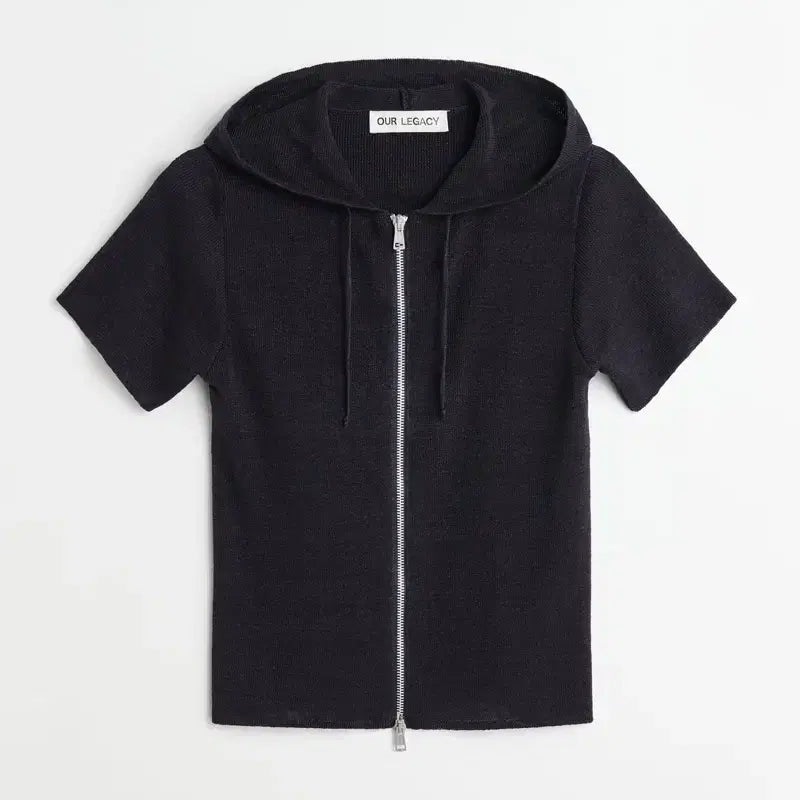 [BUNJANG] Our Legacy Slim Hooded Short-Sleeve Zip-Up / 아워레가시 슬림 후드 반팔집업