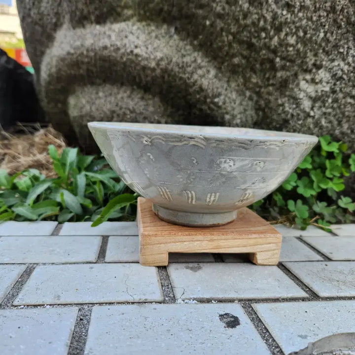 [BUNJANG] Buncheong Inhwamun Tea Bowl / 분청 인화문다완