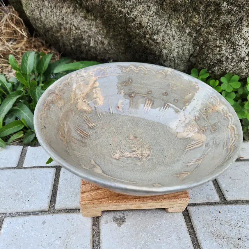 [BUNJANG] Buncheong Inhwamun Tea Bowl / 분청 인화문다완