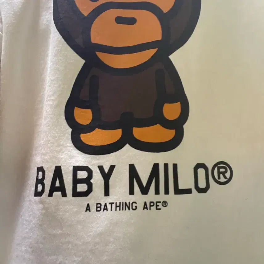 [BUNJANG] BAPE Baby Milo T-shirt (White, M) / 베이프 마일로 반팔 m