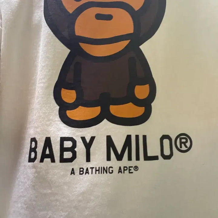 [BUNJANG] BAPE Baby Milo T-shirt (White, M) / 베이프 마일로 반팔 m