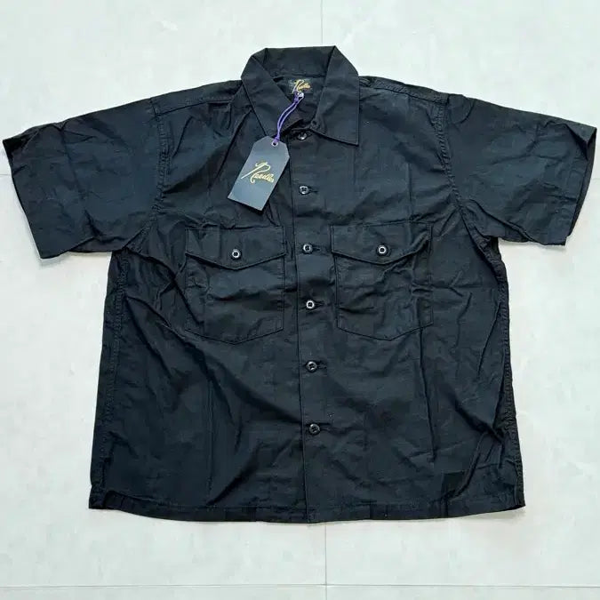 [BUNJANG] Needles S/S Fatigue Shirt Black / 니들스 숏슬리브 퍼티그 셔츠 블랙