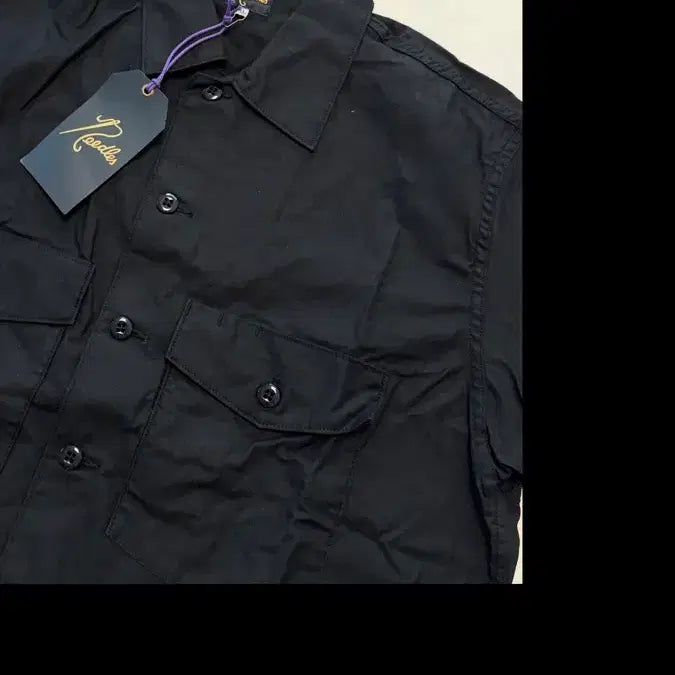 [BUNJANG] Needles S/S Fatigue Shirt Black / 니들스 숏슬리브 퍼티그 셔츠 블랙