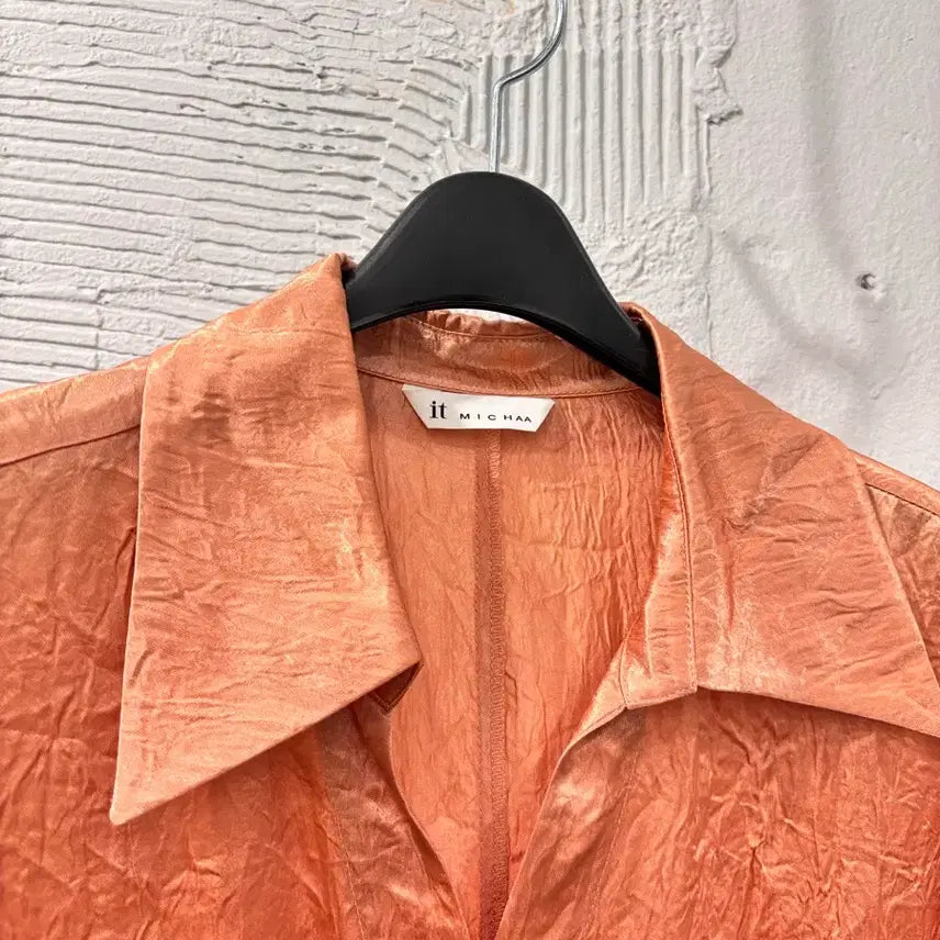 [BUNJANG] It MICHAA Wrinkle Short Sleeve Shirt / 잇미샤 링클 반팔 셔츠