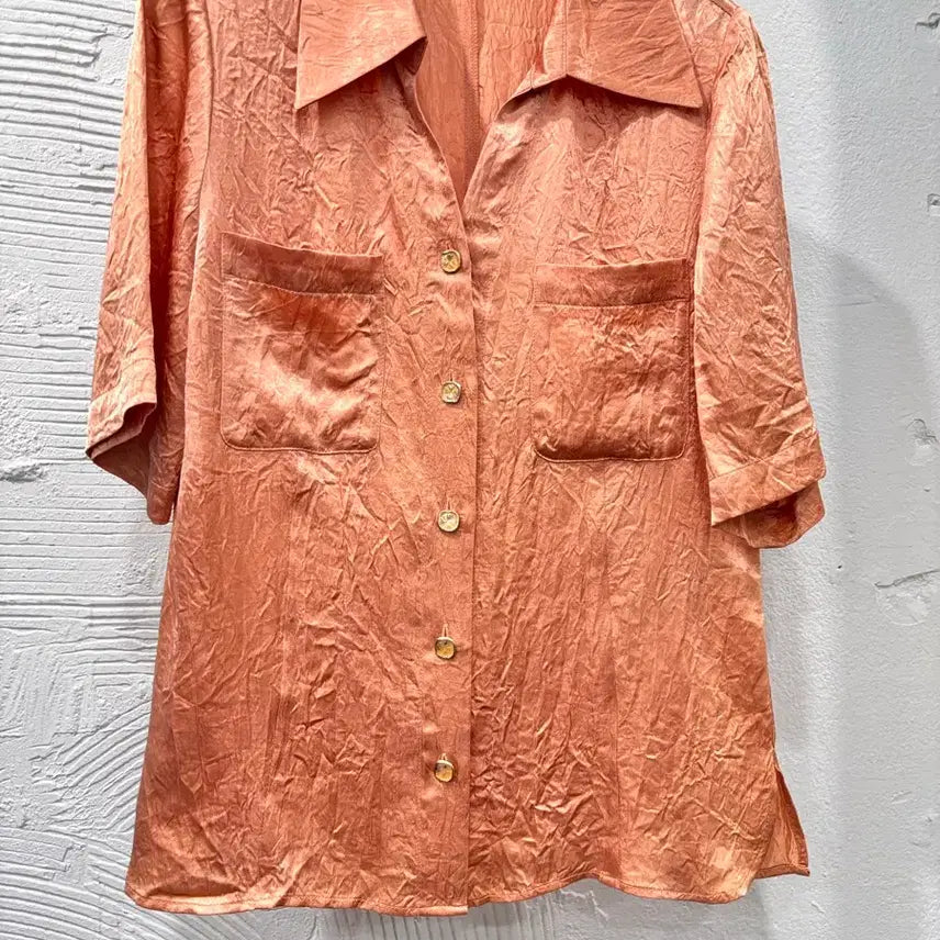 [BUNJANG] It MICHAA Wrinkle Short Sleeve Shirt / 잇미샤 링클 반팔 셔츠