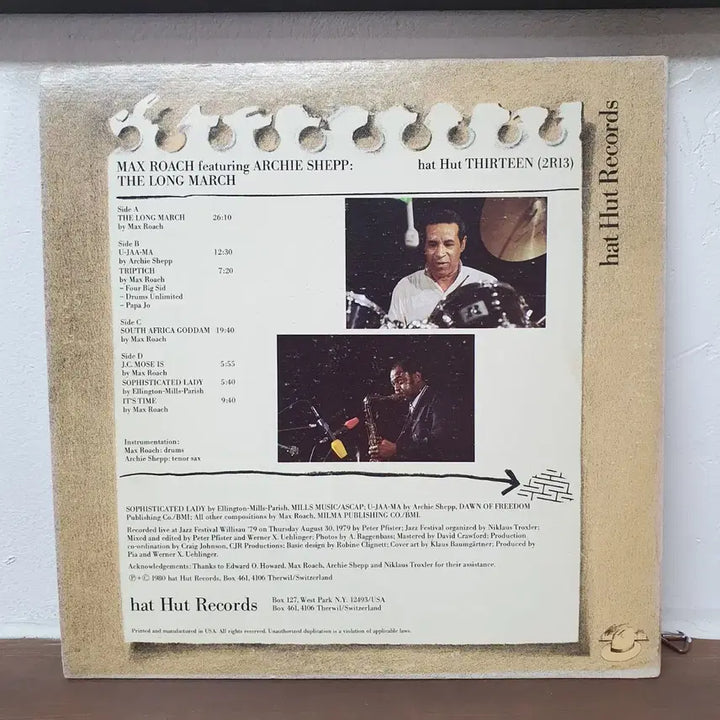 [BUNJANG] Max Roach The Long March LP / 맥스 로치 The Long March LP 1980  미국반  재즈