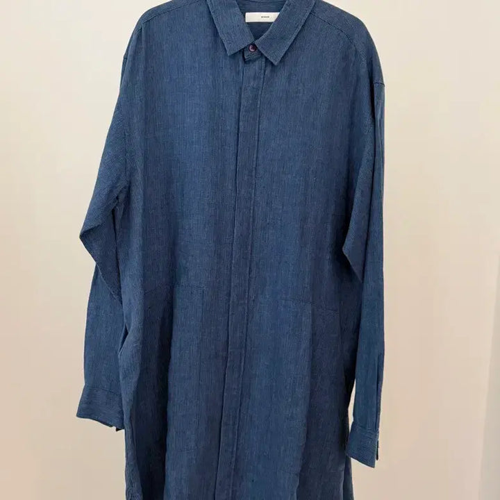 [BUNJANG] Beaker Unisex Long Linen Shirt / [유니섹스] Beaker 비이커 봄,여름 롱기장 마셔츠 블루 스프라이트