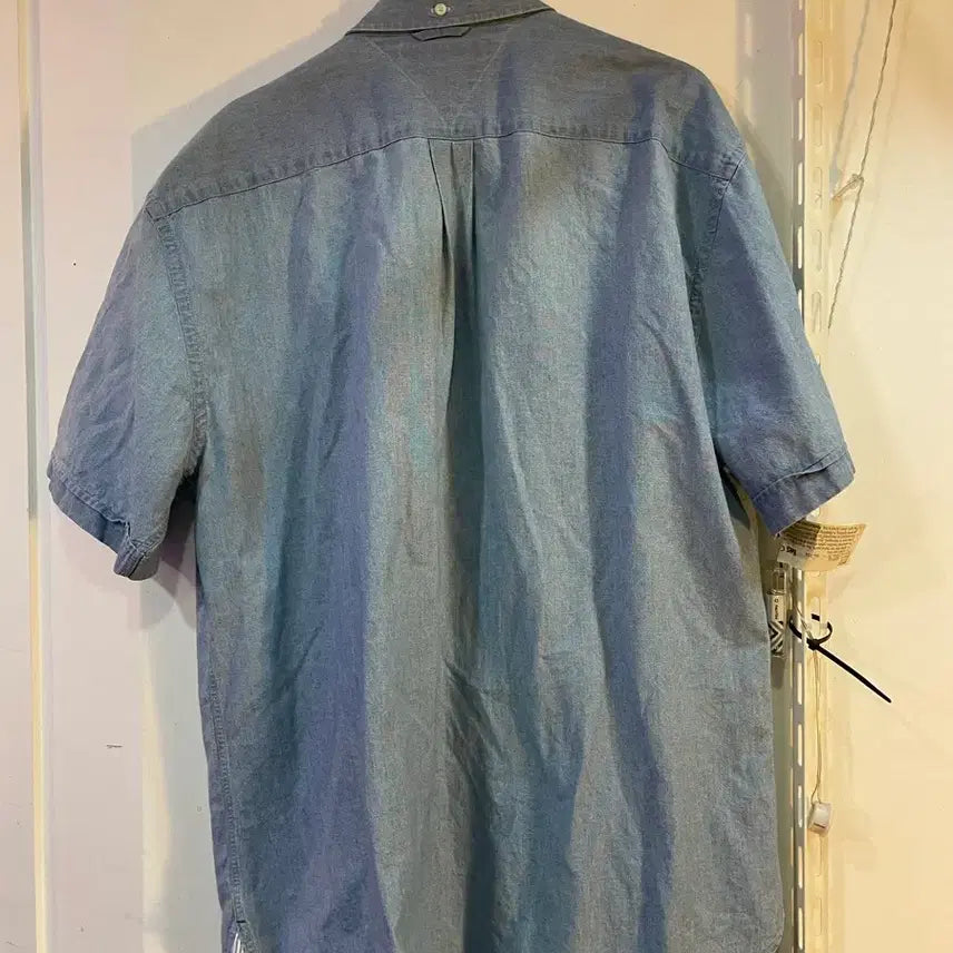 [BUNJANG] Tommy Hilfiger Blue Short Sleeve Shirt L / 타미힐피거 블루 반팔 셔츠 L