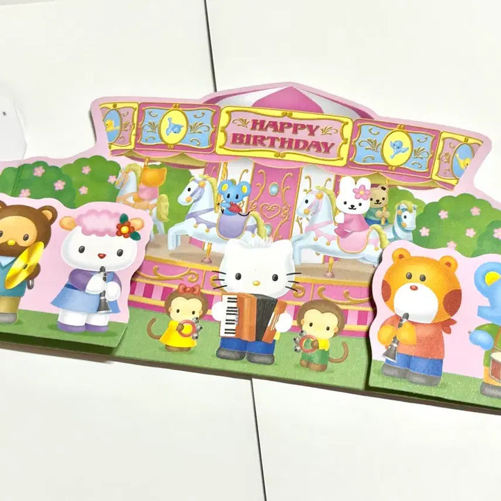 [BUNJANG] Hello Kitty Vintage Pop-Up Happy Birthday Card / 키티 고전문구 팝업 카드 해피버스데이