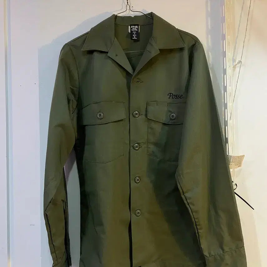 [BUNJANG] FPAR Posse Shirt Jacket Khaki / FPAR Posse 셔츠 자켓 카키