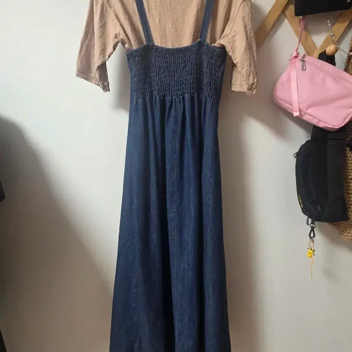 [BUNJANG] Long Denim Dress / 청치마 롱원피스 청원피스 티셔츠 55 66초