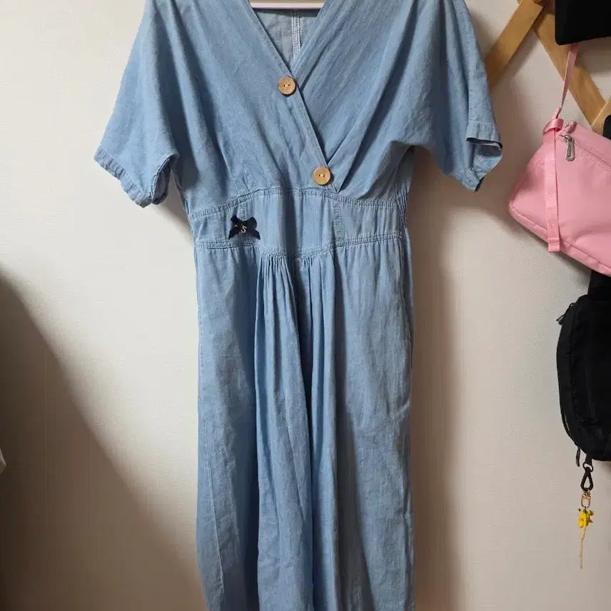 [BUNJANG] Long Denim Dress / 청치마 롱원피스 청원피스 티셔츠 55 66초