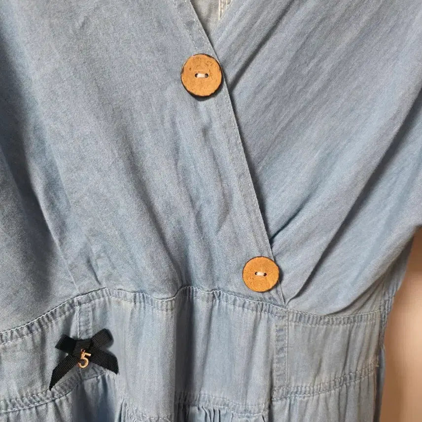 [BUNJANG] Long Denim Dress / 청치마 롱원피스 청원피스 티셔츠 55 66초