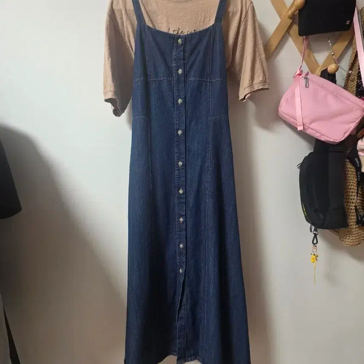 [BUNJANG] Long Denim Dress / 청치마 롱원피스 청원피스 티셔츠 55 66초