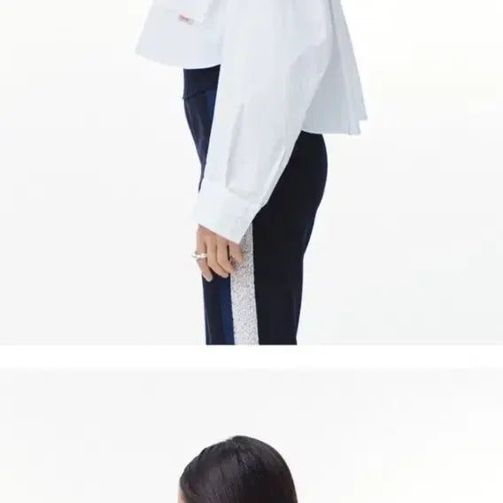 [BUNJANG] TAZE White Crop Shirt / TAZE 화이트 크롭 셔츠