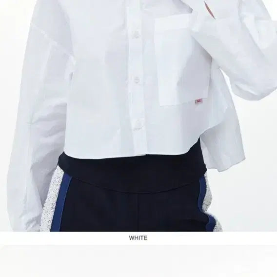 [BUNJANG] TAZE White Crop Shirt / TAZE 화이트 크롭 셔츠