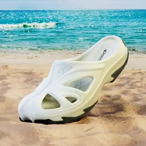 [BUNJANG] Discovery Wave Slide Sandals (White, Size 240) / 디스커버리 웨이브 슬라이드 240