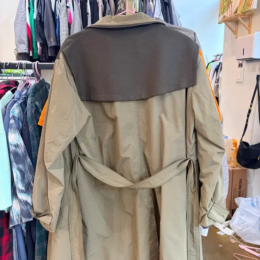 [BUNJANG] TIME Khaki Trench Coat / 한섬 TIME 카키색 여성 트렌치코트