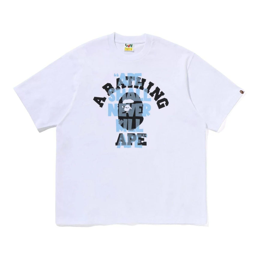 [BUNJANG] BAPE Shell College Relaxed Fit Short Sleeve T-shirt / [해외] 베이프 쉘 네이버 킬 에이프 컬리지 릴렉스드핏 반팔 티셔츠