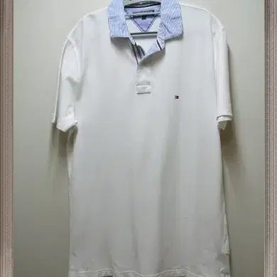 [SOLD OUT] 타미힐피거 정품 줄무늬배색 면카라티 택L 실측105가능