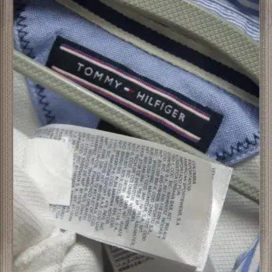 [SOLD OUT] 타미힐피거 정품 줄무늬배색 면카라티 택L 실측105가능