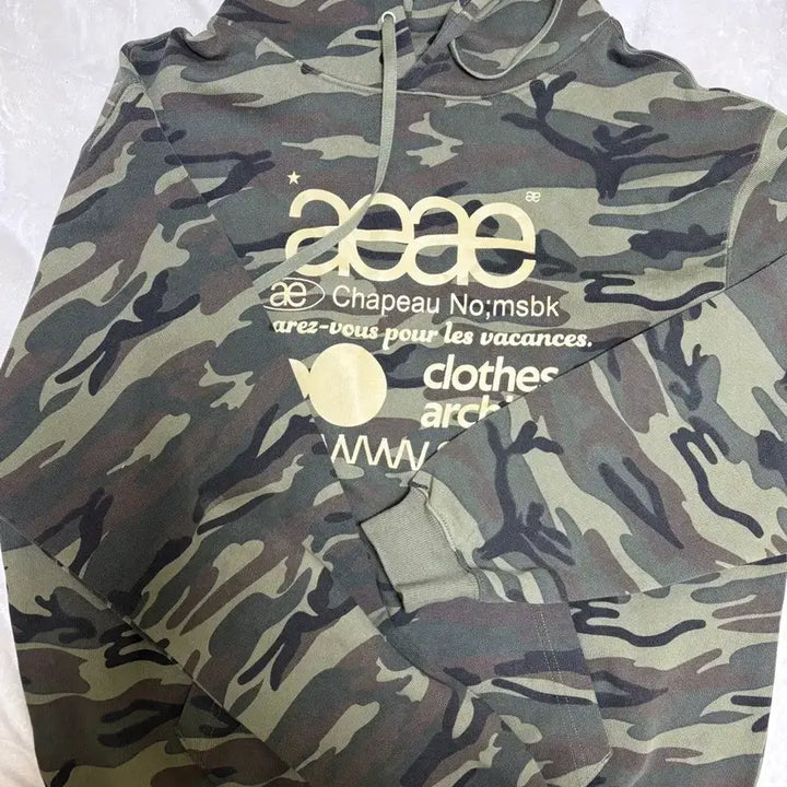 [BUNJANG] aeae Web Logo Hoodie Camo / aeae 웹 로고 후드티 카모