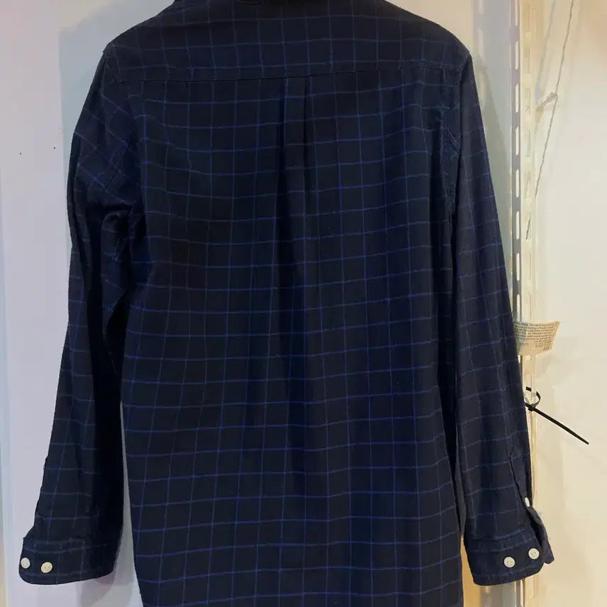 [BUNJANG] Uniform Bridge Navy Check Shirt L / 유니폼브릿지 네이비 체크 셔츠 L