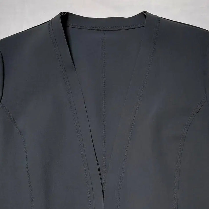 [BUNJANG] iCB Stretch No-Collar Jacket (Black, JPN 9) / [정품] iCB 노카라 스트레치 자켓 (블랙/JPN 9사이즈)