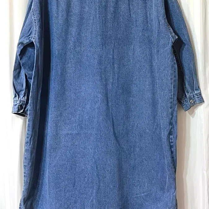 [BUNJANG] Denim Long Dress (Size 55.5-77) / 청 데님 롱 원피스 55반-77 거의새것