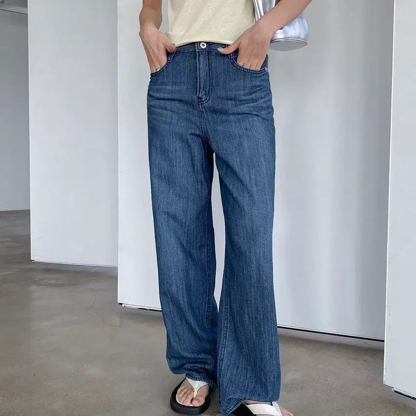 [BUNJANG] Summer Straight Denim Pants / [마지막 가격내림/새상품]썸머 일자 데님 팬츠