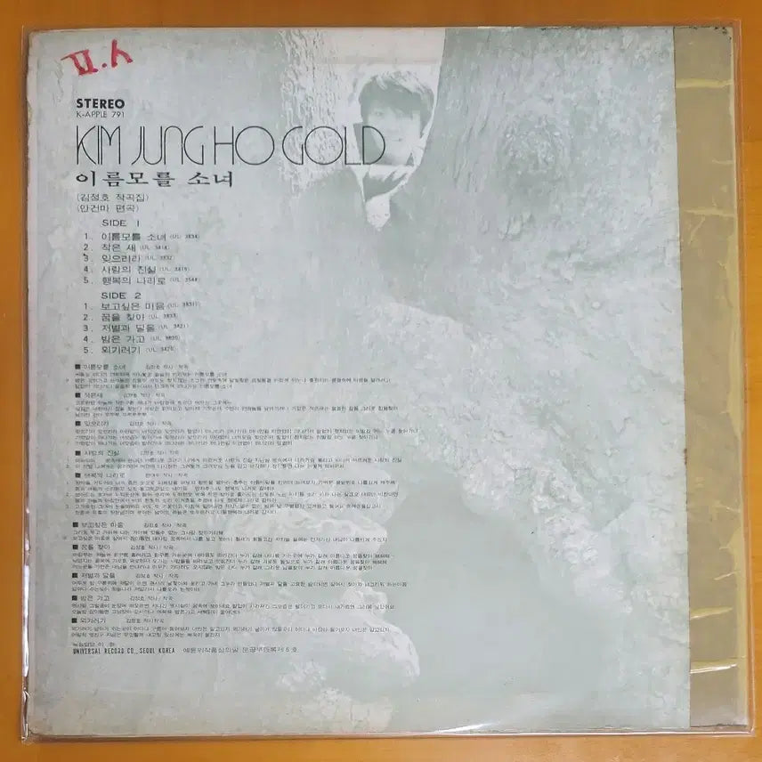 [BUNJANG] Kim Jung Ho Gold LP Album / LP/김정호 골드-이름 모를 소녀