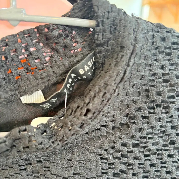 [BUNJANG] ZARA Black Lace Short Sleeve Blouse Dress / 자라 블랙 레이스 반팔 블라우스 원피스