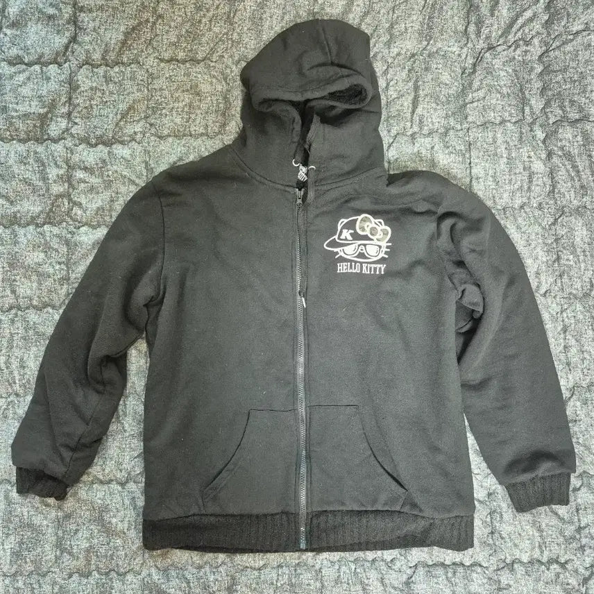 [BUNJANG] Sanrio Hello Kitty Devil Kitty Hooded Zip-up Jacket / 산리오)빈티지 헬로키티 악마키티 후드집업 카모 갸루키치핀터깔일본