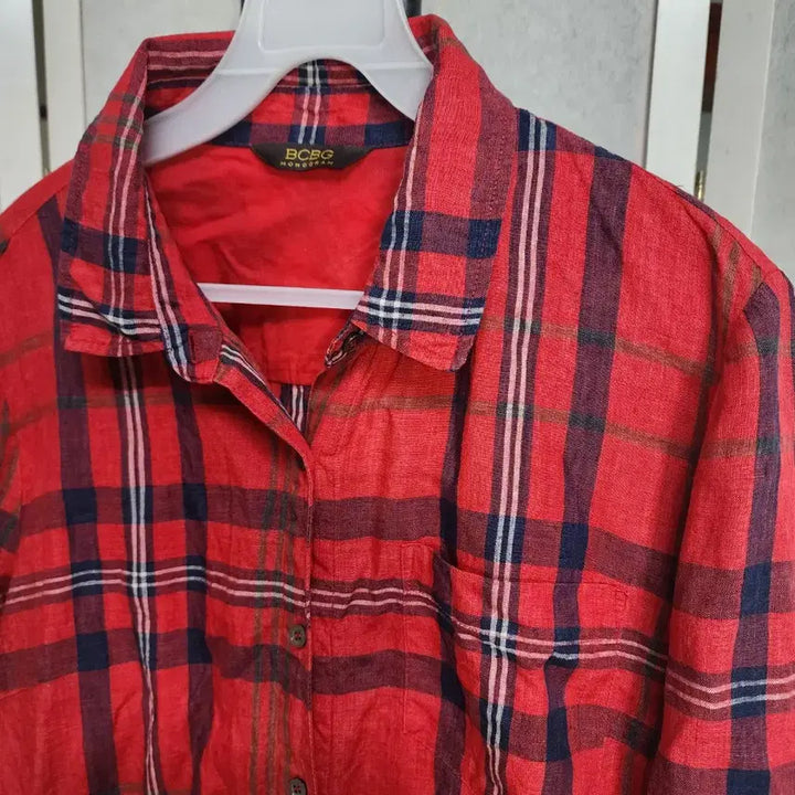 [BUNJANG] BCBG Check Shirt / BCBG 체크셔츠  여성셔츠 체크남방*