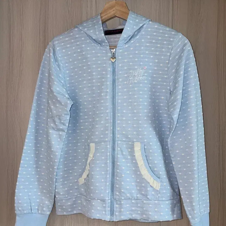 [BUNJANG] Dolly Ribbon Dot Ribbon Hoodie Zip-up / [일본 빈티지] 도트 리본 후드 집업