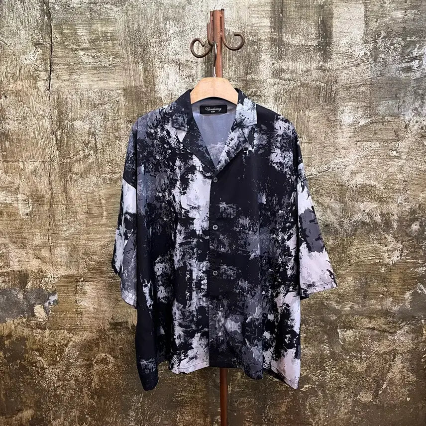 [BUNJANG] Vintage Pattern Oversized Shirt / 일본 빈티지 패턴 오버사이즈 셔츠