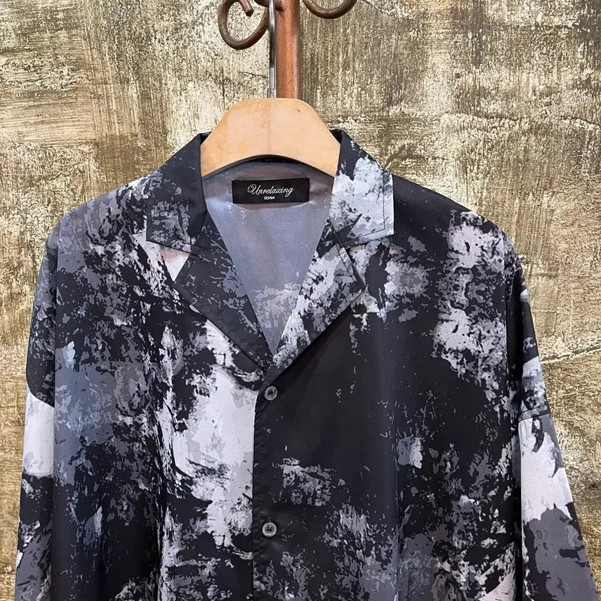 [BUNJANG] Vintage Pattern Oversized Shirt / 일본 빈티지 패턴 오버사이즈 셔츠