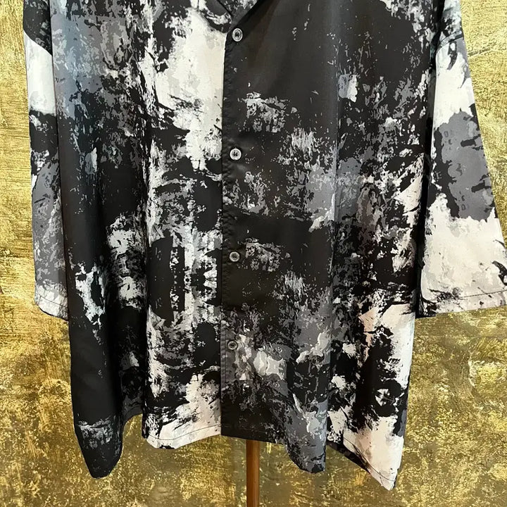 [BUNJANG] Vintage Pattern Oversized Shirt / 일본 빈티지 패턴 오버사이즈 셔츠