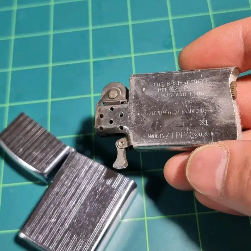 [BUNJANG] Zippo Slim Engine Turn Stripe Oil Lighter / ZIPPO 슬림 엔진 턴 스트라이프 지포 오일 라이터