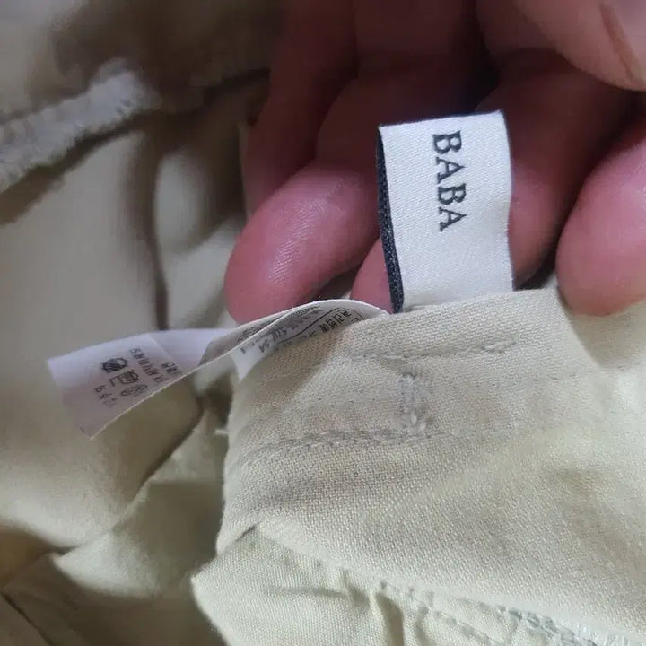 [BUNJANG] IZZAT BABA Beige Summer Loose Fit Cotton Pants / IZZAT BABA베이지 여름 배기  면바지  택배비포함가