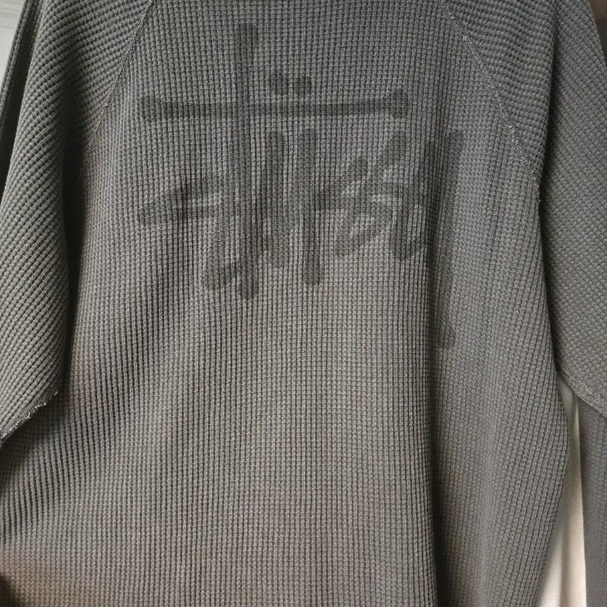 [SOLD OUT] 스투시 래글런 써멀 롱슬리브 크루 워시드 블랙