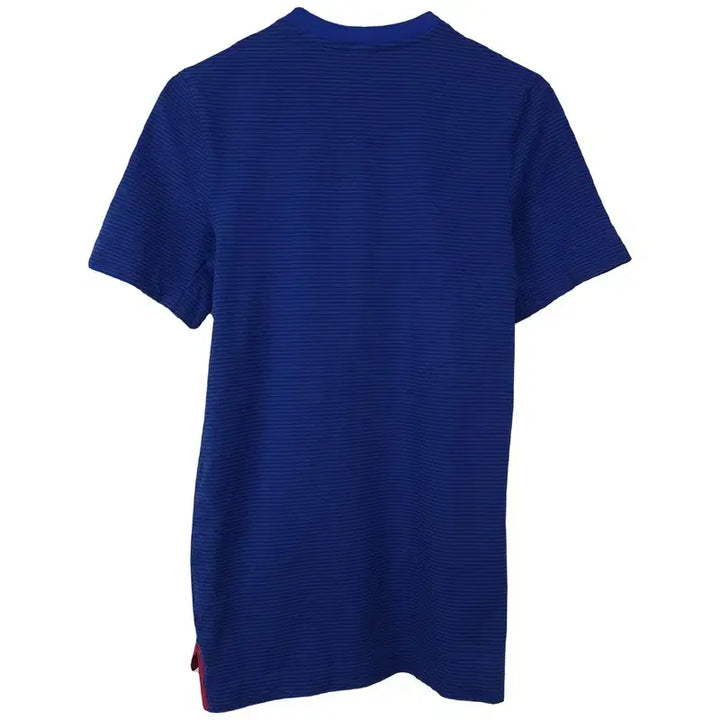 [BUNJANG] Nike Barcelona Striped Henley Long Sleeve T-shirt Navy / 나이키 바르셀로나 스트라이프 헨리넥 롱 반팔티 네이비 M20220